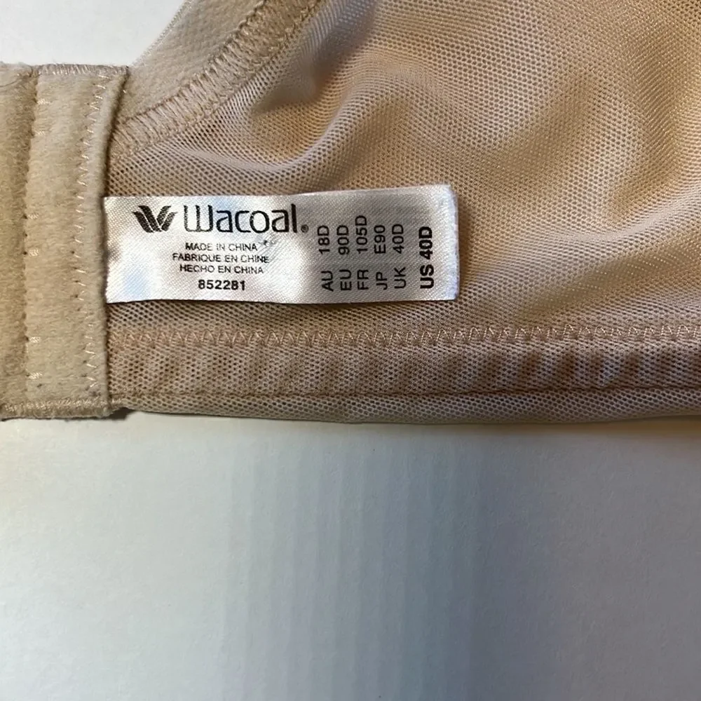 WACOAL Women’s Ultimate Side Smoother Wire Free T-Shirt Bra Nude Size 40 D